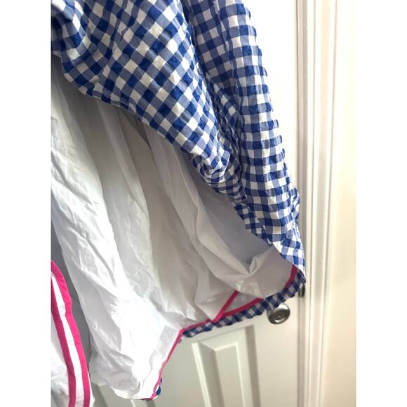 KATE SPADE New York Blue Blueberry Gingham Checked Plaid Smock Waist Dress - XXS - Picture 5 of 8